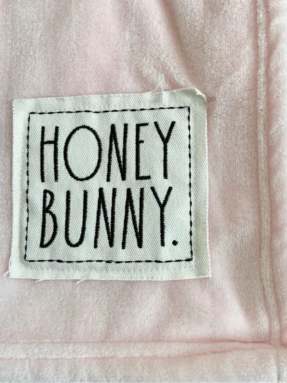 NWT Rae Dunn Pink ‘Honey Bunny’ Baby Blanket